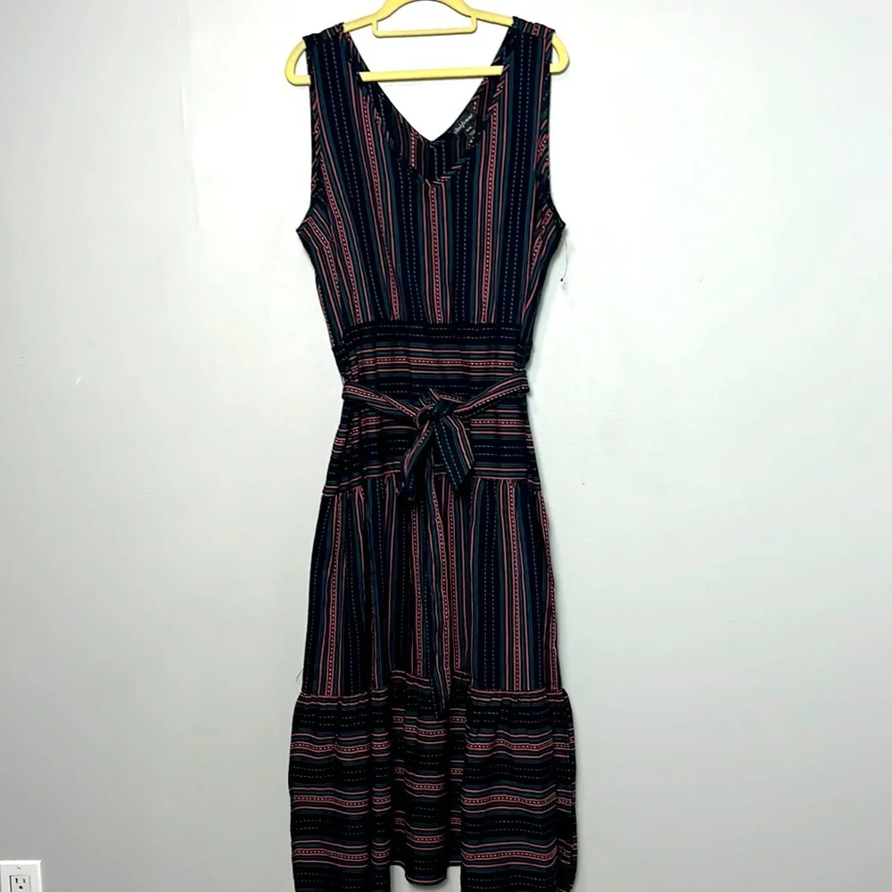 Tribal Femme V-Neck Maxi Tiered Dress size Large - Picture 2 of 6